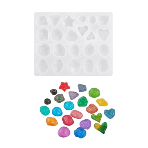 Flexible Silikonform für Ohrringe, Anhänger, Handwerk, unregelmäßige Edelsteine, Epoxidharz, Schmuckzubehör, leicht zu lösen Flexible Silikonform für Ohrringe, Anhänger, Handwerk, unregelmäßige Edelsteine, Epoxidharz, Schmuckzubehör, leicht zu lösen von NVOQILIN