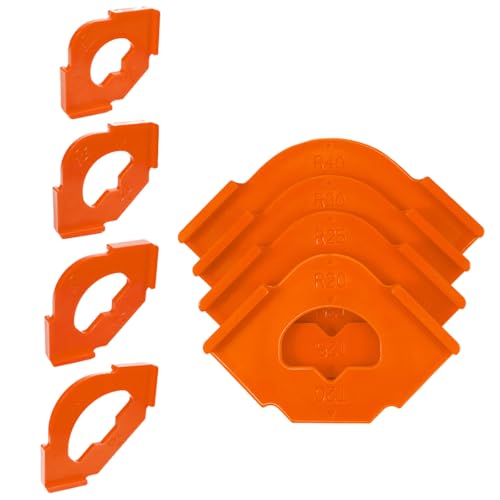 Halbrunde Lokator-Fräser-Schablonen-Kits für Holzbearbeitung, 4 Stück, für schnelle und einfache R-abgewinkelte Positionierung, R20-R40 Radiusvorrichtungen, Radiusvorrichtungen Halbrunde Lokator-Fräser-Schablonen-Kits für Holzbearbeitung, 4 Stück, für schnelle und einfache R-abgewinkelte Positionierung, R20-R40 Radiusvorrichtungen, Radiusvorrichtungen von NVOQILIN