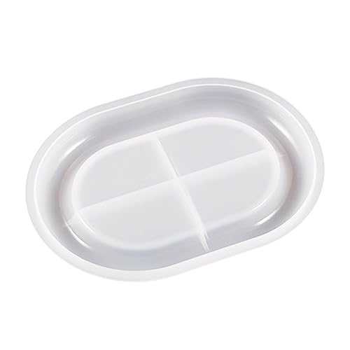 Harz-Tablett-Formen, Blumen-, Wolkenschale mit Kanten, Rolltablett für Epoxidharz, Schmuckhalter, ovale Form von NVOQILIN