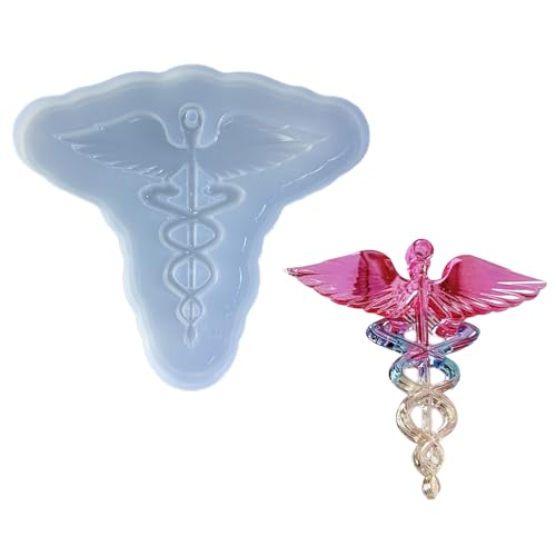 Kleine Schlüsselanhängerform aus Silikon, Epoxidharz, für Halsketten, Ornamente, Anhänger, Schmuck, Basteln, Valentinstag, Geschenk, Schlüsselanhänger-Formen für Epoxidharz mit Loch von NVOQILIN