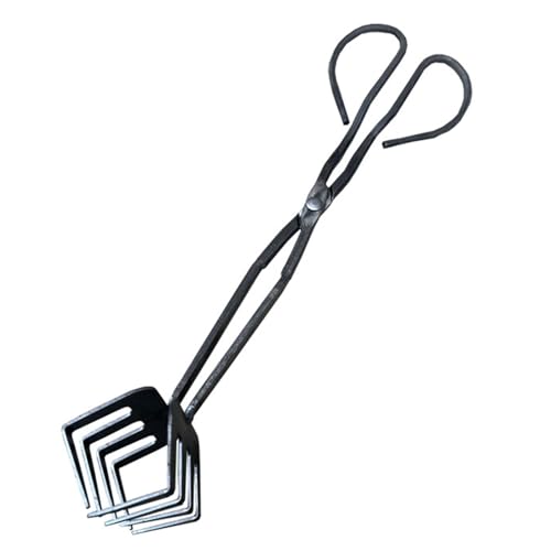 Mehrzweck-Kaminzange für effizientes Greifen von Holz und Kohle, Holzkohle-Klemme, Metall-Clip-Werkzeug für Zuhause und Grill, Eisen-Kaminholzzange von NVOQILIN