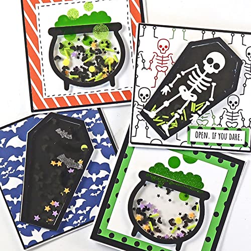 Metall-Stanzformen für Halloween, Totenkopf, Sarg, handgefertigt, Scrapbooking, Prägezubehör für Kinder, Mädchen Metall-Stanzformen für Halloween, Totenkopf, Sarg, handgefertigt, Scrapbooking, Prägezubehör für Kinder, Mädchen von NVOQILIN