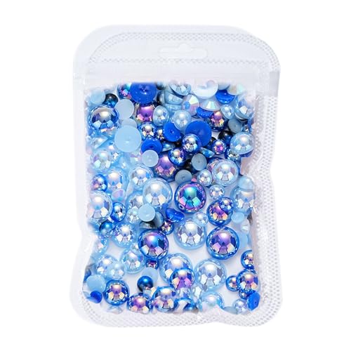 NVOQILIN Flache Rückseite, halbrunde Nagelperlen, Nagelperlen, Nagelanhänger, Nägel, Strass, Nägel, Kunstdekorationen, Nagelschmuck von NVOQILIN