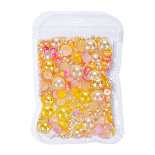 NVOQILIN Flache Rückseite, halbrunde Nagelperlen, Nagelperlen, Nagelanhänger, Nägel, Strass, Nägel, Kunstdekorationen, Nagelschmuck von NVOQILIN