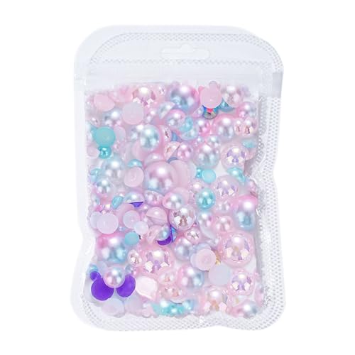 NVOQILIN Flache Rückseite, halbrunde Nagelperlen, Nagelperlen, Nagelanhänger, Nägel, Strass, Nägel, Kunstdekorationen, Nagelschmuck von NVOQILIN