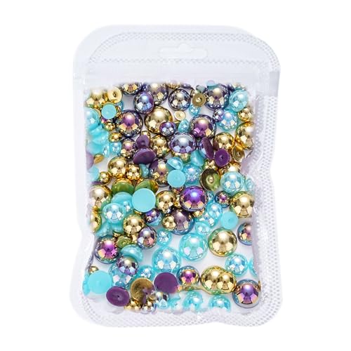 NVOQILIN Flache Rückseite, halbrunde Nagelperlen, Nagelperlen, Nagelanhänger, Nägel, Strass, Nägel, Kunstdekorationen, Nagelschmuck von NVOQILIN