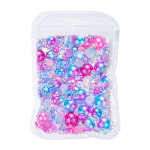 NVOQILIN Flache Rückseite, halbrunde Nagelperlen, Nagelperlen, Nagelanhänger, Nägel, Strass, Nägel, Kunstdekorationen, Nagelschmuck von NVOQILIN