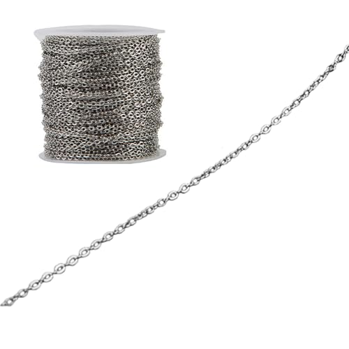 NVOQILIN Gliederkette aus Edelstahl für Halsketten, Ohrringe, Schmuckherstellung, 0,25 - 1 mm, 1,8 m NVOQILIN Gliederkette aus Edelstahl für Halsketten, Ohrringe, Schmuckherstellung, 0,25 - 1 mm, 1,8 m von NVOQILIN