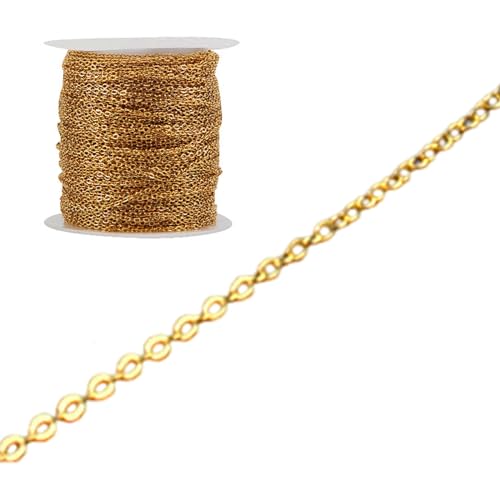 NVOQILIN Gliederkette aus Edelstahl für Halsketten, Ohrringe, Schmuckherstellung, 0,25 - 1 mm, 1,8 m NVOQILIN Gliederkette aus Edelstahl für Halsketten, Ohrringe, Schmuckherstellung, 0,25 - 1 mm, 1,8 m von NVOQILIN