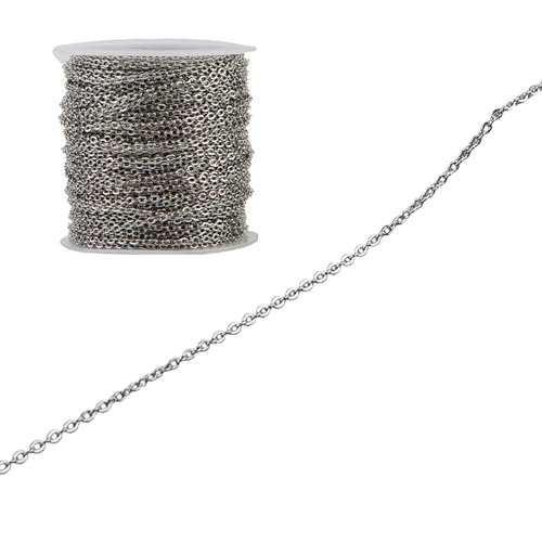 NVOQILIN Gliederkette aus Edelstahl für Halsketten, Ohrringe, Schmuckherstellung, 0,25 - 1 mm, 1,8 m NVOQILIN Gliederkette aus Edelstahl für Halsketten, Ohrringe, Schmuckherstellung, 0,25 - 1 mm, 1,8 m von NVOQILIN