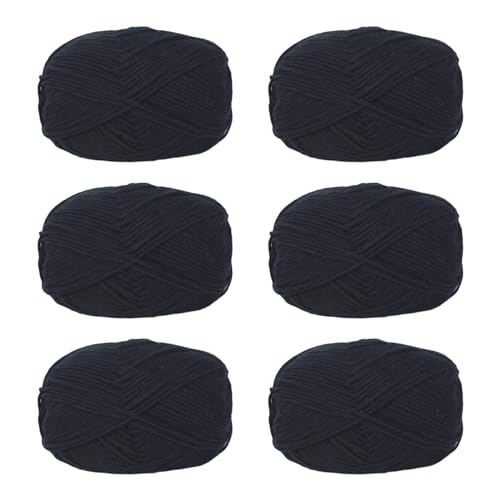 NVOQILIN Häkelgarn, Baumwollgarn, Strickgarn für Handweben, Stricken, Kleidung, Handwerk, Tasche, Mütze, Pullover, Handwerk, 6 Stück von NVOQILIN
