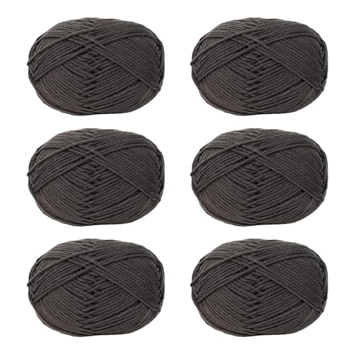 NVOQILIN Häkelgarn, Baumwollgarn, Strickgarn für Handweben, Stricken, Kleidung, Handwerk, Tasche, Mütze, Pullover, Handwerk, 6 Stück von NVOQILIN