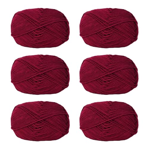 NVOQILIN Häkelgarn, Baumwollgarn, Strickgarn für Handweben, Stricken, Kleidung, Handwerk, Tasche, Mütze, Pullover, Handwerk, 6 Stück NVOQILIN Häkelgarn, Baumwollgarn, Strickgarn für Handweben, Stricken, Kleidung, Handwerk, Tasche, Mütze, Pullover, Handwerk, 6 Stück von NVOQILIN