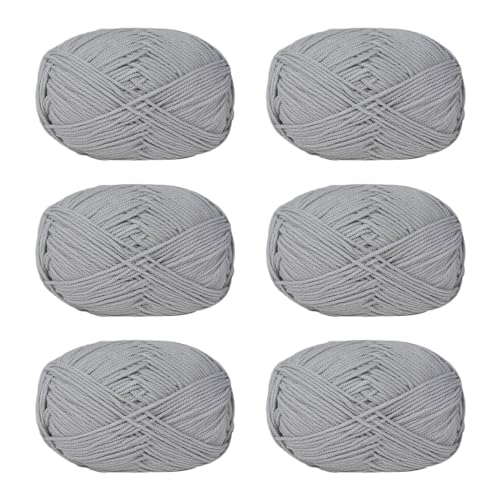 NVOQILIN Häkelgarn, Baumwollgarn, Strickgarn für Handweben, Stricken, Kleidung, Handwerk, Tasche, Mütze, Pullover, Handwerk, 6 Stück von NVOQILIN