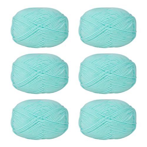 NVOQILIN Häkelgarn, Baumwollgarn, Strickgarn für Handweben, Stricken, Kleidung, Handwerk, Tasche, Mütze, Pullover, Handwerk, 6 Stück von NVOQILIN