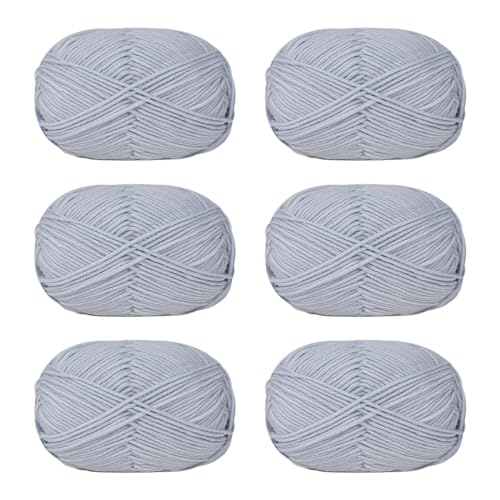 NVOQILIN Häkelgarn, Baumwollgarn, Strickgarn für Handweben, Stricken, Kleidung, Handwerk, Tasche, Mütze, Pullover, Handwerk, 6 Stück von NVOQILIN