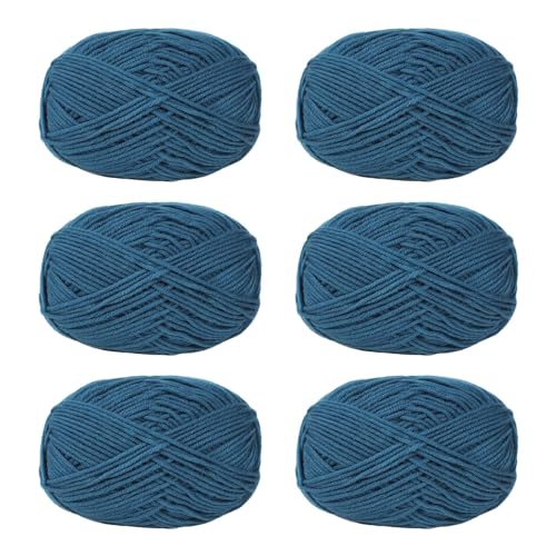 NVOQILIN Häkelgarn, Baumwollgarn, Strickgarn für Handweben, Stricken, Kleidung, Handwerk, Tasche, Mütze, Pullover, Handwerk, 6 Stück von NVOQILIN