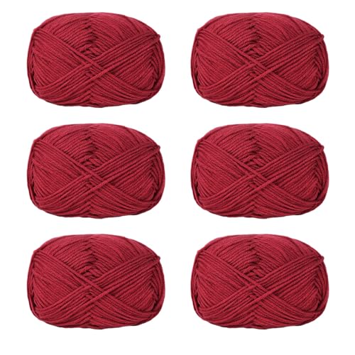 NVOQILIN Häkelgarn, Baumwollgarn, Strickgarn für Handweben, Stricken, Kleidung, Handwerk, Tasche, Mütze, Pullover, Handwerk, 6 Stück NVOQILIN Häkelgarn, Baumwollgarn, Strickgarn für Handweben, Stricken, Kleidung, Handwerk, Tasche, Mütze, Pullover, Handwerk, 6 Stück von NVOQILIN