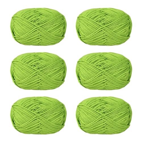 NVOQILIN Häkelgarn, Baumwollgarn, Strickgarn für Handweben, Stricken, Kleidung, Handwerk, Tasche, Mütze, Pullover, Handwerk, 6 Stück von NVOQILIN