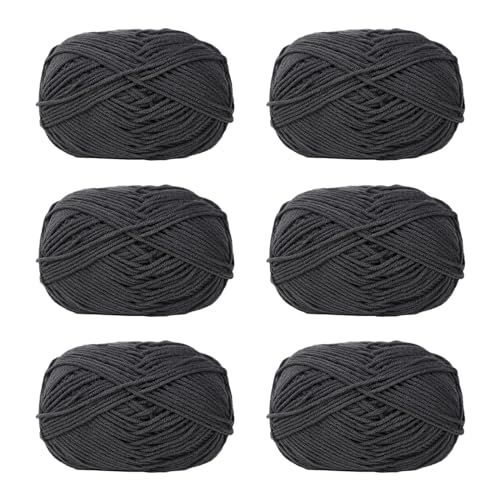 NVOQILIN Häkelgarn, Baumwollgarn, Strickgarn für Handweben, Stricken, Kleidung, Handwerk, Tasche, Mütze, Pullover, Handwerk, 6 Stück von NVOQILIN