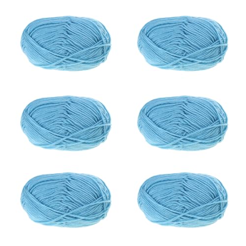NVOQILIN Häkelgarn, Baumwollgarn, Strickgarn für Handweben, Stricken, Kleidung, Handwerk, Tasche, Mütze, Pullover, Handwerk, 6 Stück von NVOQILIN