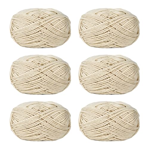 NVOQILIN Häkelgarn, Baumwollgarn, Strickgarn für Handweben, Stricken, Kleidung, Handwerk, Tasche, Mütze, Pullover, Handwerk, 6 Stück NVOQILIN Häkelgarn, Baumwollgarn, Strickgarn für Handweben, Stricken, Kleidung, Handwerk, Tasche, Mütze, Pullover, Handwerk, 6 Stück von NVOQILIN