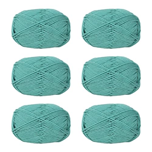 NVOQILIN Häkelgarn, Baumwollgarn, Strickgarn für Handweben, Stricken, Kleidung, Handwerk, Tasche, Mütze, Pullover, Handwerk, 6 Stück von NVOQILIN