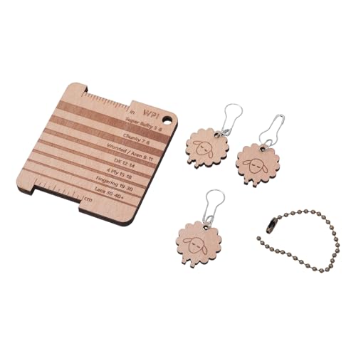 NVOQILIN Holzstrick-Messwerkzeug-Set inklusive Stricknadellehre, Strickgarn, Lineal, Strickmarken-Charm NVOQILIN Holzstrick-Messwerkzeug-Set inklusive Stricknadellehre, Strickgarn, Lineal, Strickmarken-Charm von NVOQILIN