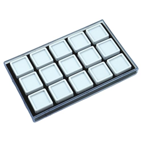 NVOQILIN Schmuck-Organizer-Box mit 15 Fächern für Perlen und Edelsteine, aus stabilem Acryl mit Schwamm-Innenseite NVOQILIN Schmuck-Organizer-Box mit 15 Fächern für Perlen und Edelsteine, aus stabilem Acryl mit Schwamm-Innenseite von NVOQILIN