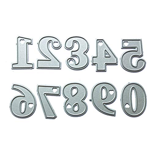Prägeschablone aus Metall für Leder-Buchstaben, Zahlen, Stanzschablone für Schmuckhalter, Heimdekoration, Silikonformen für Harz-Ohrringe von NVOQILIN
