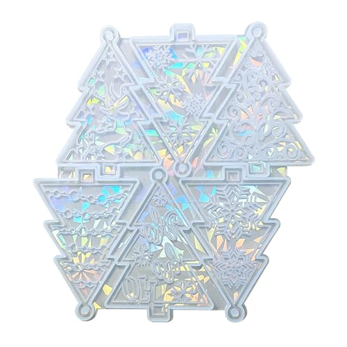 Silikonform für Weihnachtsbaum-Anhänger, Ornamente, Kunstharz, Gießformen, Zubehör für Baumschmuck von NVOQILIN