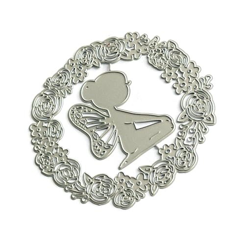 Wing Girl Stanzformen aus Karbonstahl, dekorative Prägepapier-Stanzform für Kartenherstellung, Scrapbooking, Lesezeichen von NVOQILIN