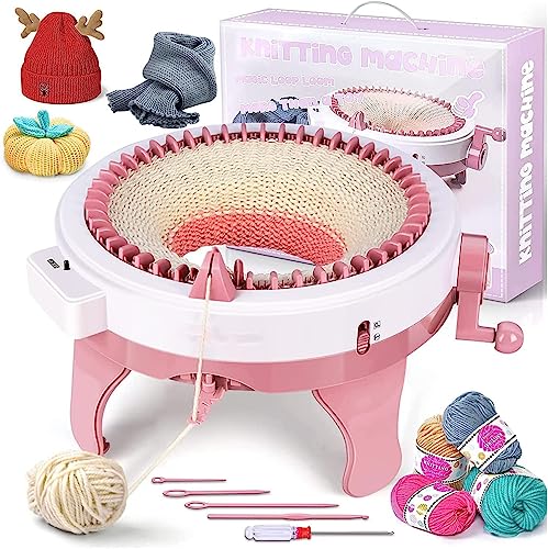 Strickmaschinen, Kinder-Strickmaschine, 40 Nadeln, Webstuhl mit Reihenzähler, intelligentes Weben, rundes Brett, drehbares Doppelstrick-Set für Erwachsene und Kinder, 40 Nadel-Strickmaschine (ohne Strickmaschinen, Kinder-Strickmaschine, 40 Nadeln, Webstuhl mit Reihenzähler, intelligentes Weben, rundes Brett, drehbares Doppelstrick-Set für Erwachsene und Kinder, 40 Nadel-Strickmaschine (ohne von NVSIO