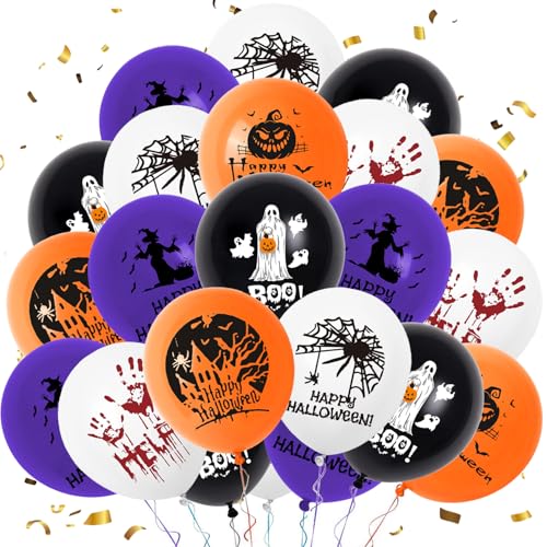 30 Stück Halloween Luftballons Deko, 6-Stil 12'' Farbe Latexballons für Halloween Fun Party, Halloween Deko Outdoor Innen 30 Stück Halloween Luftballons Deko, 6-Stil 12'' Farbe Latexballons für Halloween Fun Party, Halloween Deko Outdoor Innen von NVTRSD
