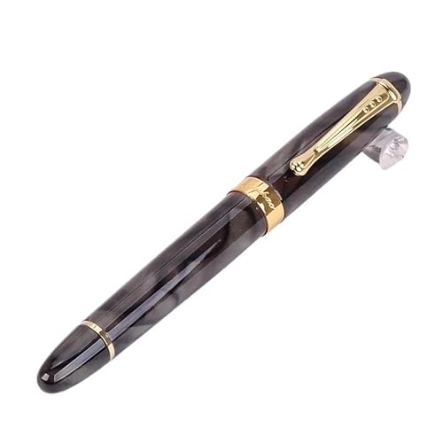 NVVVNX Classics Kalligraphie-Stift, dicker Körper, 1,0 mm, gebogene Spitze, Metall-Füllfederhalter, luxuriöse Tinte, Geschenkstifte zum Schreiben (grüne Blume) von NVVVNX