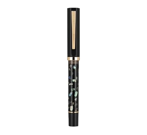 NVVVNX Füllfederhalter aus Holz, luxuriös, F EF Feder, elegante Kalligraphie-Tintenstifte, Büro, Schulbedarf, Schreibwaren (Orange, F) von NVVVNX