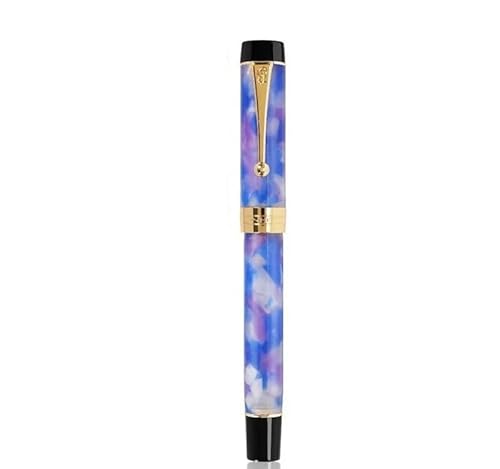 NVVVNX Füllfederhalter aus Kunstharz, feine Feder, 18 kg, goldener Clip, Büro, Geschenk, Schreibwaren, Schulbedarf (Kaleidoskop) von NVVVNX