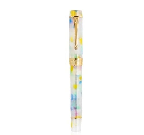 NVVVNX Füllfederhalter aus Kunstharz, feine Feder, 18 kg, goldener Clip, Büro, Geschenk, Schreibwaren, Schulbedarf (bunt) von NVVVNX