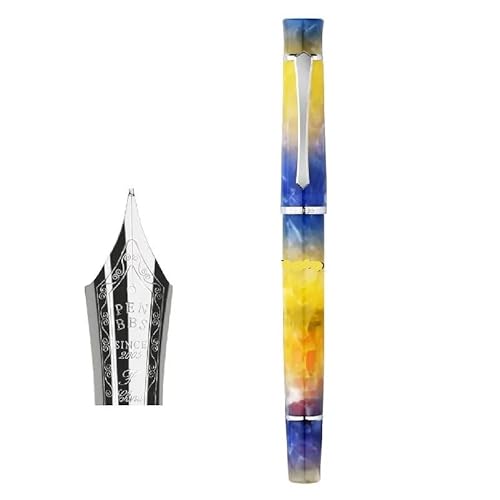 NVVVNX Kolbenfüllhalter aus Acryl, feine Spitze, mit Geschenkbox (01) von NVVVNX