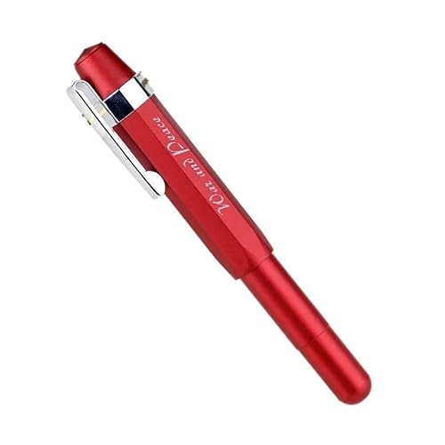 NVVVNX Leichte Aluminium-Legierung, Handkonto, Experte, Reisestift, ultrafein, EF F, kleine Kunstspitze (Rauchrot, Mei Gong Spitze 0,5 mm) von NVVVNX
