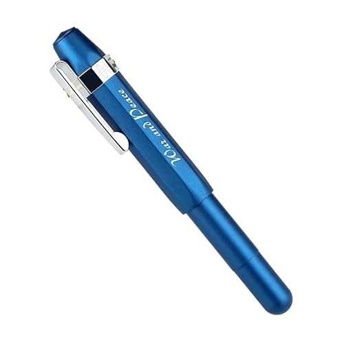 NVVVNX Leichter Handstift aus Aluminiumlegierung, für Experten, Reisen, kurz, ultrafein, EF F, kleine Kunstspitze (Blau, EF) von NVVVNX