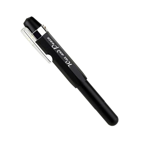 NVVVNX Leichter Handstift aus Aluminiumlegierung, für Experten, Reisen, kurz, ultrafein, EF F, kleine Kunstspitze (Carbon-Schwarz, Mei Gong Spitze 0,5 mm) von NVVVNX