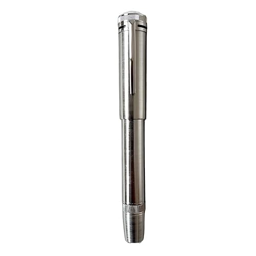 NVVVNX Luxury Heritage Collection 1912 Füllfederhalter mit Kolbentinte, rotierende Stiftspitze, Schwarz / Rot, Kunstharz (C,Stift mit Box) von NVVVNX