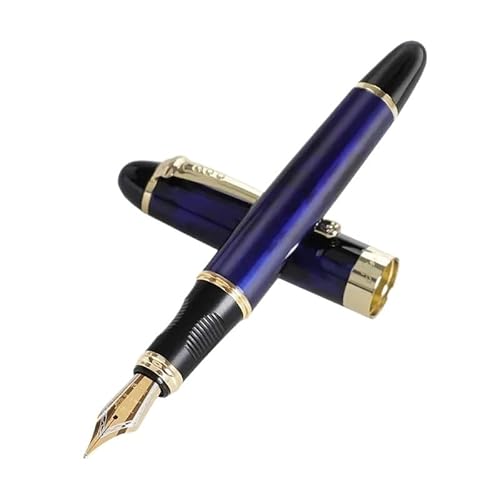 NVVVNX Luxus-Füllfederhalter, Metalltinte für Büro, Schulbedarf, Schreibwaren, Stifte zum Schreiben (Lightning Blue, M) von NVVVNX