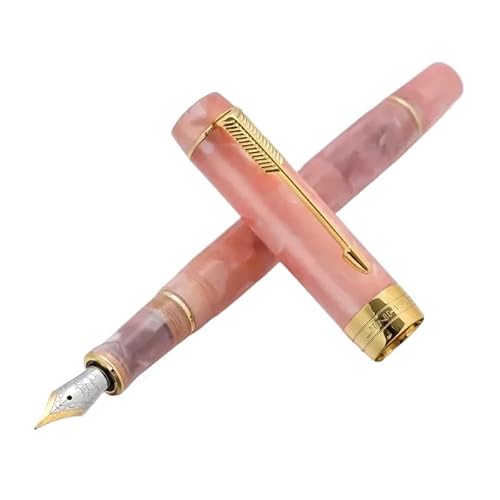 NVVVNX Mini-Füllfederhalter aus Holz mit goldenem Clip, feine Feder, Schreibtinte, Stift, Schule, Bürobedarf, Schreibwaren (A) von NVVVNX