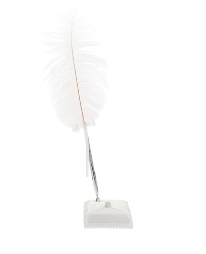 NVVVNX Stift für Hochzeit, Braut, Federunterschrift, weiße schwarze Tinte, elegantes Hochzeitsgästebuch, Unterschrift, Stiftehalter, rotierende Basis NVVVNX Stift für Hochzeit, Braut, Federunterschrift, weiße schwarze Tinte, elegantes Hochzeitsgästebuch, Unterschrift, Stiftehalter, rotierende Basis von NVVVNX