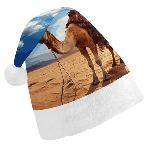 NWTRJ Weihnachtsmütze, Kamel, Weihnachtsmannmütze, Komfort, extra dick, Plüsch, Weihnachtsmütze für Erwachsene, Damen, Herren, Weihnachten, Neujahr, Party, Kopfbedeckung NWTRJ Weihnachtsmütze, Kamel, Weihnachtsmannmütze, Komfort, extra dick, Plüsch, Weihnachtsmütze für Erwachsene, Damen, Herren, Weihnachten, Neujahr, Party, Kopfbedeckung von NWTRJ