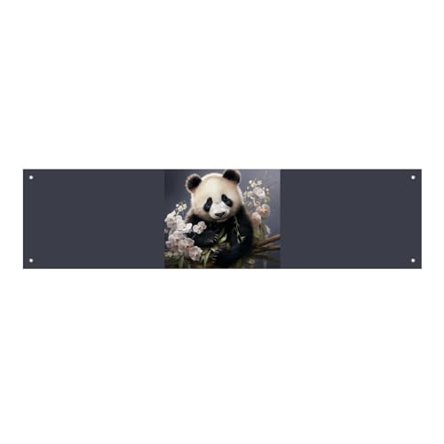 Banner mit Panda-Motiv, personalisierbar, Geburtstagsbanner, Party-Dekorationen, Foto-Hintergrund, idealer Hintergrund, Partyzubehör für Urlaub, Party, Heimdekoration, 119 x 30 cm Banner mit Panda-Motiv, personalisierbar, Geburtstagsbanner, Party-Dekorationen, Foto-Hintergrund, idealer Hintergrund, Partyzubehör für Urlaub, Party, Heimdekoration, 119 x 30 cm von NWTRK