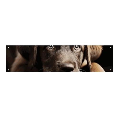 Bedrucktes Banner mit Welpen-Motiv, personalisierbar, Geburtstagsbanner, Party-Dekorationen, Foto-Hintergrund, idealer Hintergrund, Partyzubehör für Urlaub, Party, Heimdekoration, 120 x 30 cm Bedrucktes Banner mit Welpen-Motiv, personalisierbar, Geburtstagsbanner, Party-Dekorationen, Foto-Hintergrund, idealer Hintergrund, Partyzubehör für Urlaub, Party, Heimdekoration, 120 x 30 cm von NWTRK