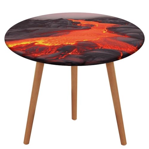 NWTRK Rote Lava-Tischdecke, rund, 100 cm, wasserdicht, schmutzabweisend, Stretch-Tischdecke, abwischbar, öldicht, Tischschutz für Picknick, Camping, Abendessen NWTRK Rote Lava-Tischdecke, rund, 100 cm, wasserdicht, schmutzabweisend, Stretch-Tischdecke, abwischbar, öldicht, Tischschutz für Picknick, Camping, Abendessen von NWTRK